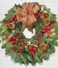 Christmas door wreath mixed