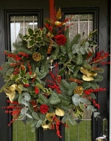 natural door wreath