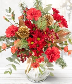 Vase arrangement for Christmas