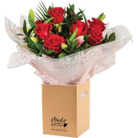 Valentines best 6 red roses