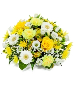 yellow and white posy